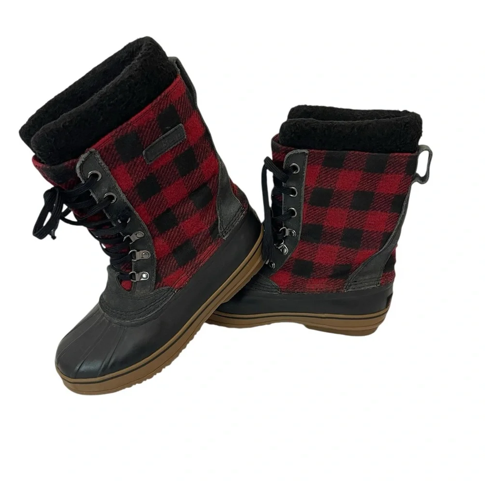 Men’s LL Bean Vintage Buffalo Plaid Wool Duck‎ boots Size 9 Outdoor Gorpcore